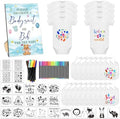 69 Pcs Baby Bib Bodysuit Baby Shower Set Baby Shower Game Sign Baby Feeder Bib Newborn Bodysuit Fabric Marker by SytuHete