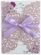 PONATIA 25 Pack Laser Cut Invitations Cards with Envelopes by ponatia