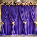 40x10ft Purple Backdrop Curtain Panels for Parties - Wrinkle Free Polyester Photo Curtain Backdrop Wedding Back Drop Fabric Drapes for Party Decorations Background for Photography by WishCare