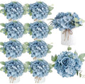 Auihiay 10PCS Flower Centerpieces for Tables, Blue Hydrangeas and Roses by Auihiay