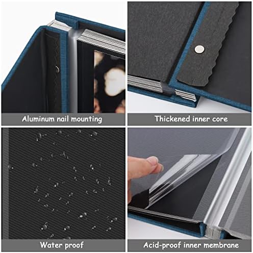 Zesthouse Photo Album Self Adhesive Pages, 60 Pages Magnetic Scrapbook Albums with Sticky Page, Photos Album Holds 8x10 & 5X7 & 4x6 & 6x8 & 3x5, Large Picture Book Ideal Gift for Family Wedding Baby - Image 5