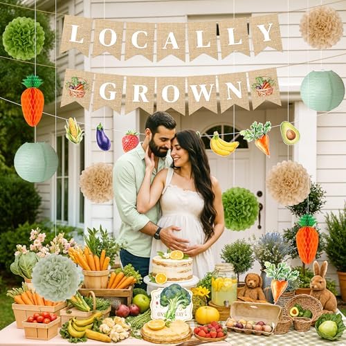 Kriyokiaa Locally Grown Baby Shower Decorations, Locally Grown Banner and Farm Stand Sign Decor - Image 5