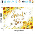 Avezano Sweet as can Bee Backdrop Yellow Sunflower Honeycomb Bee Baby Shower Background Sweet as Can Bee Baby Shower Party Decorations (8x6) - Image 3