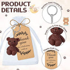 Roowest 48 Set Bear Party Favors Mini Bear Keychains Thank You Gifts - Image 2