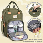 RUVALINO Baby Diaper Bag Backpack with Changing Pad, XL Army Green - Image 4