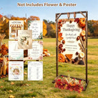 Wooden Welcome Sign Stand, Fixed Sign Holder , Wedding Welcome Sign Stand Wood Easel with Hanging Straps & Ground Stakes for Wedding decor, Birthday Party or Any Event, 63" x 30" x 11.8" - Image 6