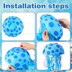 Whaline 30 Pcs 10'' Cartoon Sponge Themed Birthday Party Decor, Jellyfish - Image 3