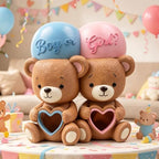 Bear Cake Toppers Gender Reveal Cake Decorations Boy or Girl Bear Figurines Ornament Babies Gender Reveal Decorations Theme Party Supplies - Image 4