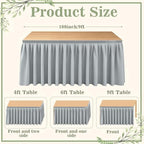 9FT Table Skirt for Teacher Desk Ruffle Desk Skirt for Dorm - Image 3