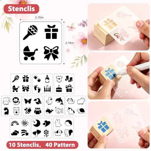 wookidel 118PCS Baby Shower Games Kit, Baby Blocks for Baby Shower - Image 4