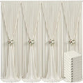 10 Panels Beige Backdrop Curtain for Baby Shower Wrinkle Free 50ft x 10ft Backdrop Drapes Panels for Parties Wedding Bridal Shower Birthday Photo Photography Fabric Background Decoration by Suppromo
