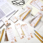 Gilprop 50 Sets Brown Bear Baby Shower Favors for Guests We Can Barely Wait Includes 50 Baby Shower Ballpoint Pens 50 Thank You Bookmarks 50 Organza Bags for Gender Reveal Gifts Guest Prizes - Image 5