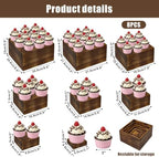 8 Pcs Wooden Buffet Risers Display Stands, 8 Sizes for Wedding Party Supply - Image 2
