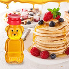 Thenshop 36 Pcs 8 oz Plastic Honey Bear Bottle Clear Squeeze, Red Lid - Image 5