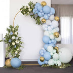 Skypatio 7.2FT Wedding Metal Arch Backdrop Stand with White Backdrop Cover, Balloon Gold Arch Stand for Birthday Party Baby Shower Wedding Decoration Stand for Backdrop - Image 6