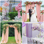 Asee'm 6.6FTx5.2FT Gold Wedding Arch Backdrop Stand Square Metal - Image 6