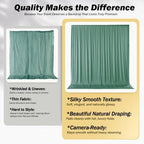 10x12 ft Sage Green Backdrop Curtains for Weddings, Birthdays and Photos - Image 4