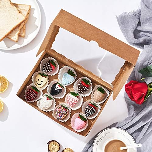 24Pcs10 x7x2.5 Professional Cookies Boxes with With Clear Window - Image 3