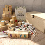 98 Pcs Baby Shower Games Sign Kit, Wooden Blocks to Decorate - Image 6