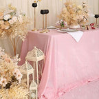 SquarePie Sequin Tablecloth 90x132 Inch Pink for Birthday Wedding Party - Image 4