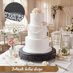 Wenqik 16 Inch Black Halloween Cake Stand with Cutter Spatula,Classic - Image 3