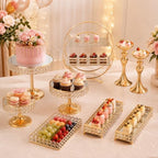 9 Pcs Cake Display with Mirror, Wedding Crystal Cake Stands for Reception - Image 3