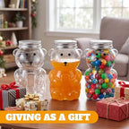 Mumufy 24 Pcs Bear Shaped Plastic Jars Empty Containers for Candy, 12 oz - Image 3