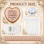 LemonRoad 192 Pcs Wedding Favors for Guests Cork Coasters Candles Bulk Thank You for Celebrating with Us Party Decoration Cards and Organza Bags for Wedding Gift Bridal Shower Party Favor (Heart) - Image 2