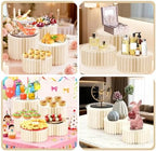 10 Pcs Buffet Risers, Table Food Risers Foldable Cake Display Stands - Image 6