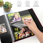 Zesthouse Photo Album Self Adhesive Pages, 60 Pages Magnetic Scrapbook Albums with Sticky Page, Photos Album Holds 8x10 & 5X7 & 4x6 & 6x8 & 3x5, Large Picture Book Ideal Gift for Family Wedding Baby - Image 3
