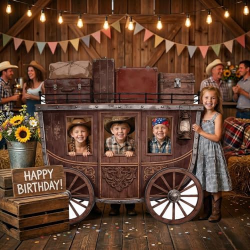 3.94 Ft Western Stagecoach Corrugated Plastic Cutout Photo Prop - Image 4