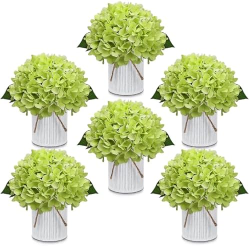 Light Green Flower Table Centerpieces - Set of 6 by DIYDOFUN