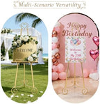 Gold Easel Stand for Sign,Heavy Duty Metal Adjustable Display Easel with Storage Bag,Perfect for Showcasing Pictures, Artwork, Picture Frame Wedding Sign Etc - Image 3