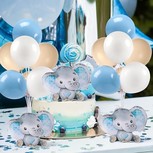 12 Sets Elephant Baby Shower Balloon Stand Kit for Table It's a Boy Baby Shower with Balloon Decoration for Elephant Theme Gender Reveal Birthday Party Table Decorations Supplies - Image 6