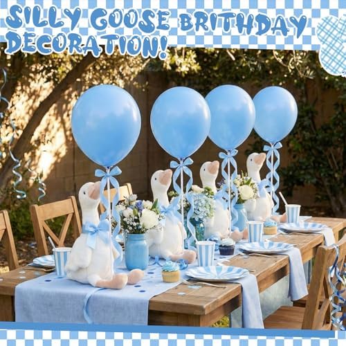 Chunful 10 Set Blue One Silly Goose 1st Birthday Decoration 11.8 Inch - Image 2