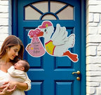 Welcome Home Baby Stork Door Sign, Its a Girl Decor New Baby, Custom Gift - Image 2