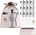 6 Set A Baby is Brewing Baby Shower Party Favors Aluminum Moka Pot by Suttmin