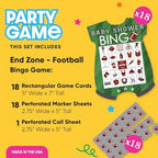 Big Dot of Happiness End Zone - Football - Picture Bingo Cards and Markers - Baby Shower Shaped Bingo Game - Set of 18 (Pack of 2) - Image 2