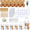 Teenyyou 43 Pcs Baby Shower Game Prizes for Winner Bamboo Cheese Board Spoon Plaid Towel Artificial Eucalyptus Stems Thank You Tag Card Gift Bag for Guest Baby Bridal Shower Wedding Favors(Bear) by Teenyyou
