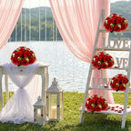 6 PCS Red Roses Flower Balls for Centerpieces - Image 6
