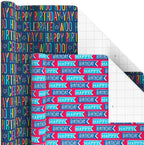 Hallmark Wrapping Paper Rolls for All Occasions (Birthday, Plaid, Flowers) - Image 4