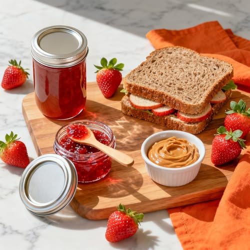 ComSaf 8 oz Mason Jars Bulk Set, 24 Pack Small Regular Mouth Jars with Lids - Image 4