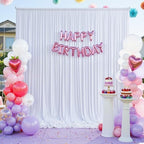 30ft×12ft Wrinkle Free White Backdrop Curtain for Wedding Parties, 6 Panels 5×12ft Long Silky Polyester Fabric Backdrop Drapes Photo Back Drop Drapery for Birthday Baby Shower Photography Background - Image 6