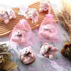 Sasylvia 25 Set Bear Party Favors for Guest 25 Mini Tiny Keychains 25 Thank You Tags 25 Organza Bag - Image 5