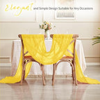 14 Pack Lemon Yellow Cheesecloth Table Runner 17x108 Inch Semi Sheer Boho Gauze Cheese Cloth Fabric Table Runners, for Wedding Party Baby Shower Birthday Home Decor Garden Farmhouse - Image 5