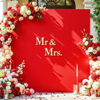 Besutolife Square Arch Backdrop Cover, 8×8 FT Spandex Arch Covers Stretchy Fitted Balloon Arch Stand Cover for Wedding, Birthday Party, Baby Shower, Photo Booth, Graduation Ceremony, Red - Image 2