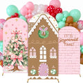 Moukeren 3 Pcs Pastel Pink Gingerbread Arch Cover 4ft 5ft 6ft Decor by Moukeren