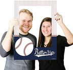 Big Dot of Happiness Batter Up - Baseball - Birthday Party or Baby Shower Selfie Photo Booth Picture Frame & Props - Printed on Sturdy Material - Image 4