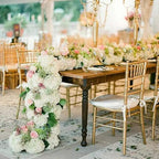 WEISPARK 100PCS Artificial Hydrangea Flowers, Fake Flowers Silk Hydrangea Full Flowers Heads with Stems for Wedding Home Party Shop Baby Shower Decor (Ivory) - Image 3
