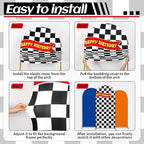3 Pcs Race Car Arch Backdrop Cover Adaptable for 4ft 5ft 6ft Size Frames Black and White Checkered Chiara Hot Arch Stand Covers for Racing Birthday Baby Shower Party Decorations Supplies - Image 4